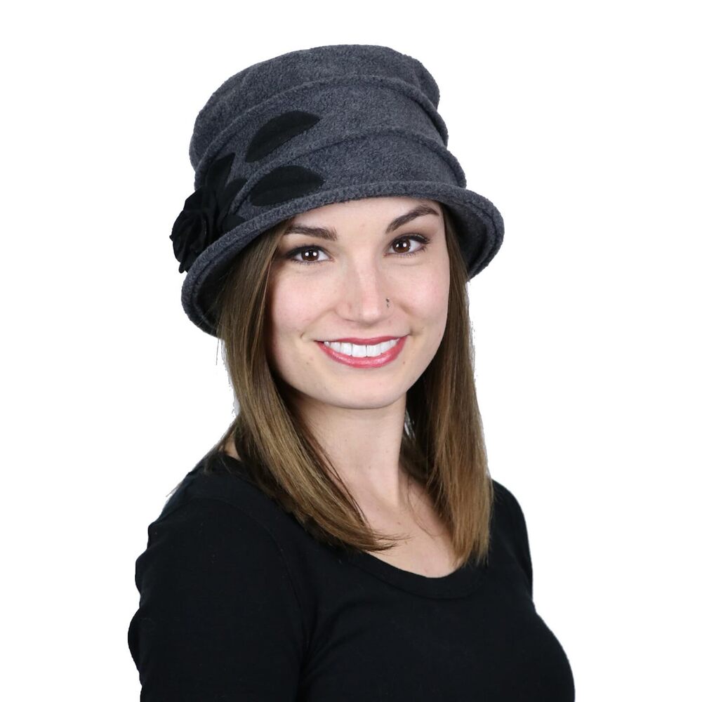 8791 Fleece Hats Cloche Cancer Headwear Chemo Winter Head Coverings Lady